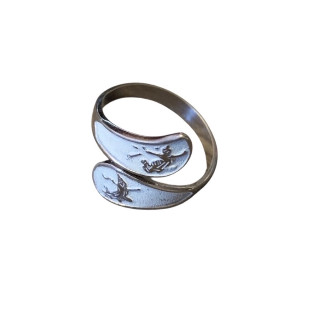 Vintage Siam Sterling Silver Art Deco Wrap Ring